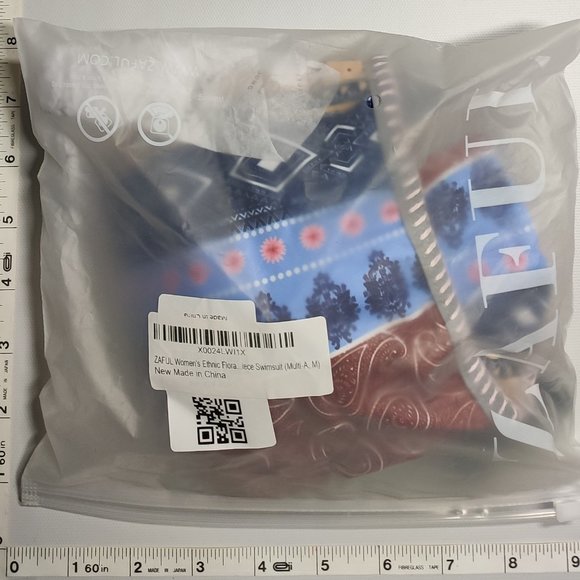 NWT ZAFUL Medium Bandeau High Cut Ethic Floral bikini set - Picture 3 of 6